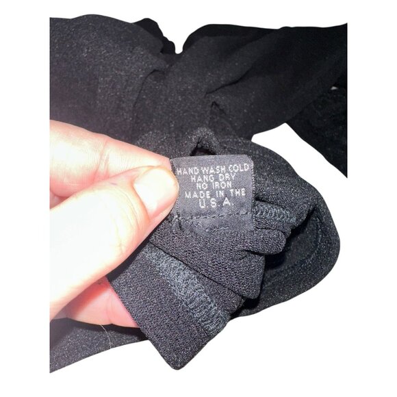 Krista Larson Womens Semi Sheer Nylon Leggings OS Black Lace Detail Whimsigoth - Picture 7 of 10